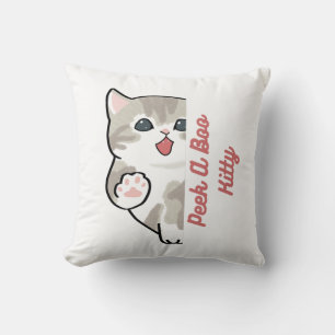 "Peek A Boo Kitty Sött Kattkuddfodral" Kudde