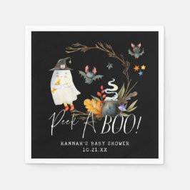 Peek-A-Boo | Liten Spök Halloween Baby Shower Pappersservett