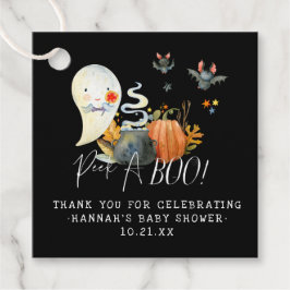 Peek-A-Boo | Little Ghost Halloween Baby Shower Gåvor Etiketter