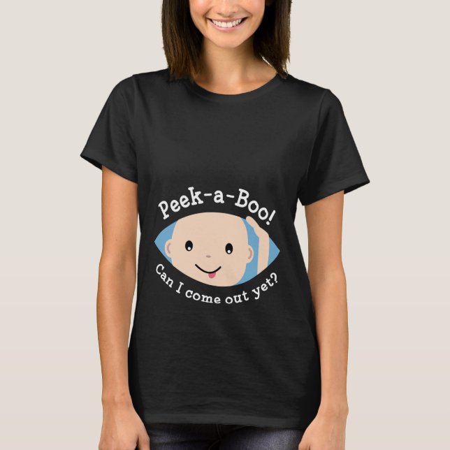 Peek-A-Boo Moderskap T-Shirt (Framsida)