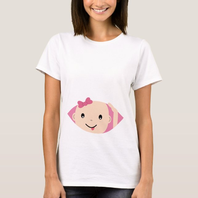 Peek-A-Boo Moderskap T-Shirt (Framsida)