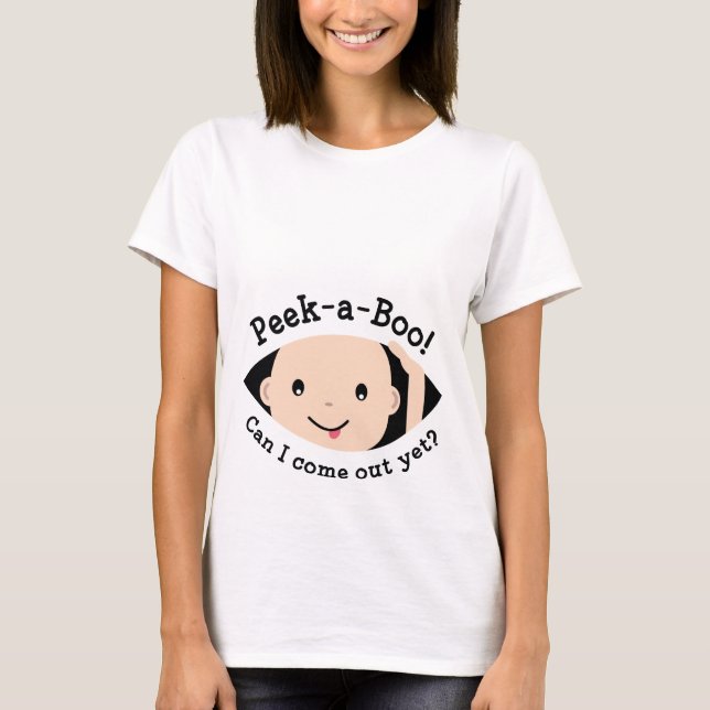 Peek-A-Boo Moderskap T-Shirt (Framsida)