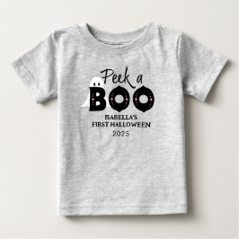 Peek A Boo Personlig Baby 1st Halloween T Shirt