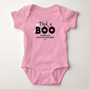 Peek A Boo Personlig Baby 1st Halloween T Shirt