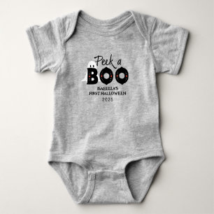 Peek A Boo Personlig Baby 1st Halloween T Shirt