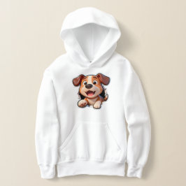 Peek-a-Boo Puppy – Cute Dog Front & Tail Back  T Shirt