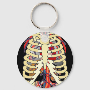 Peek a Boo Ribcage Nyckelring