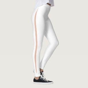 Peek-a-boo Side Rand Caucasian Rosa Skin Färg Leggings