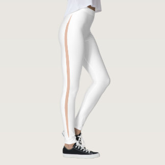 Peek-a-boo Side Rand Caucasian Rosa Skin Färg Leggings