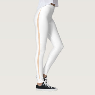 Peek-a-boo Skin Rand Caucasian Beige Flesh Färg Leggings