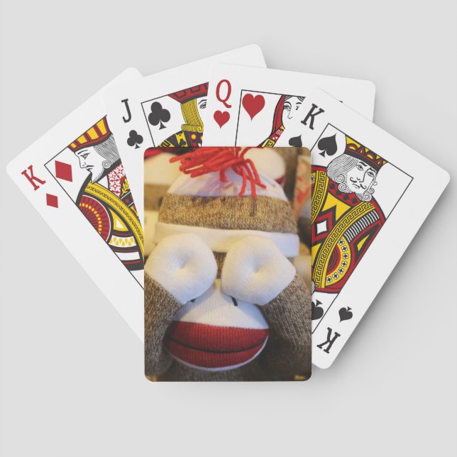 Peek-a-boo Sock monkey Casinokort (Baksidan)