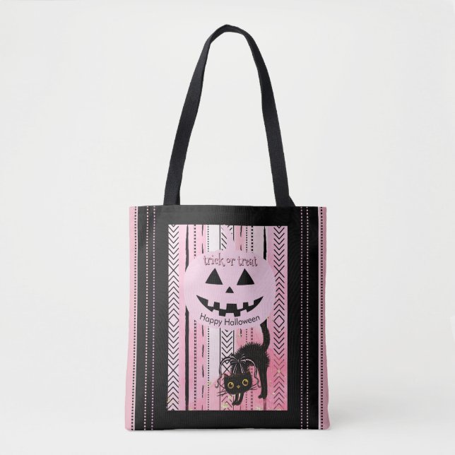"Peek a Boo" Spooky-Cute Trick-or-Treat Bag Tygkasse (Framsida)