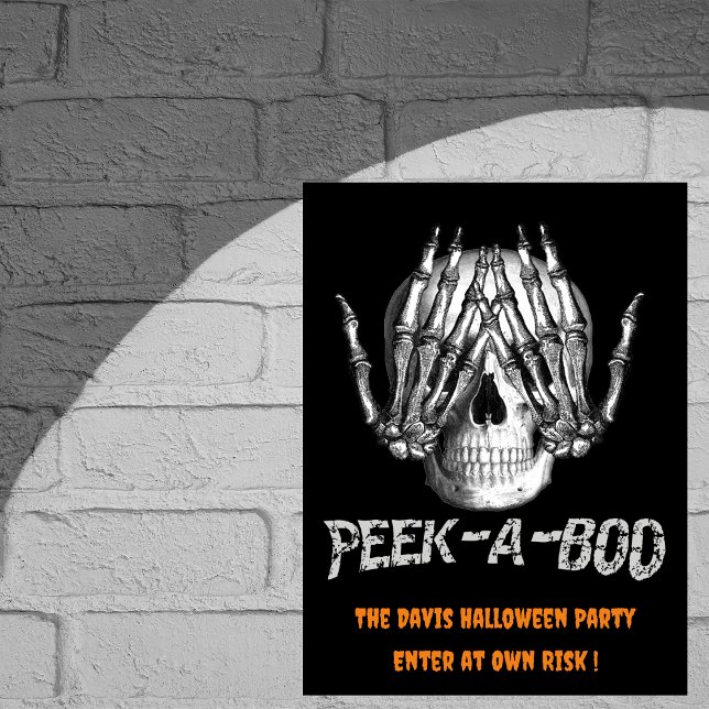 Peek A Boo Spooky Skull Halloween Poster (Skapare uppladdad)
