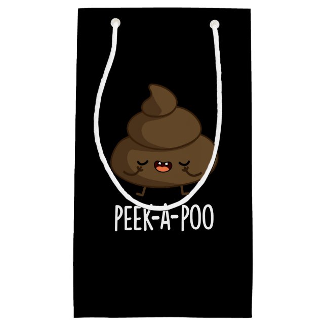 Peek A Poo Funny Poop Pun Mörk BG (Framsidan)
