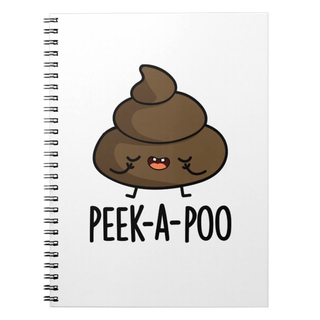 Peek A Poo Rolig Bajskämt Pun  Anteckningsbok (Framsidan)