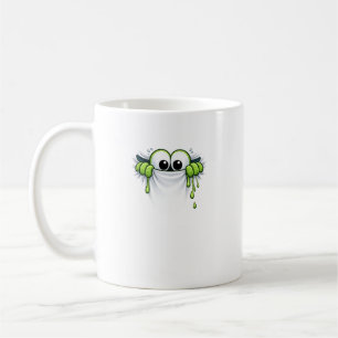 Peek-a-Slime! Sött Goo Monster Tittar Design Kaffemugg