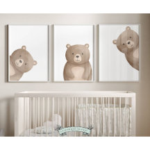Peek Bear Nursery Prints - 002