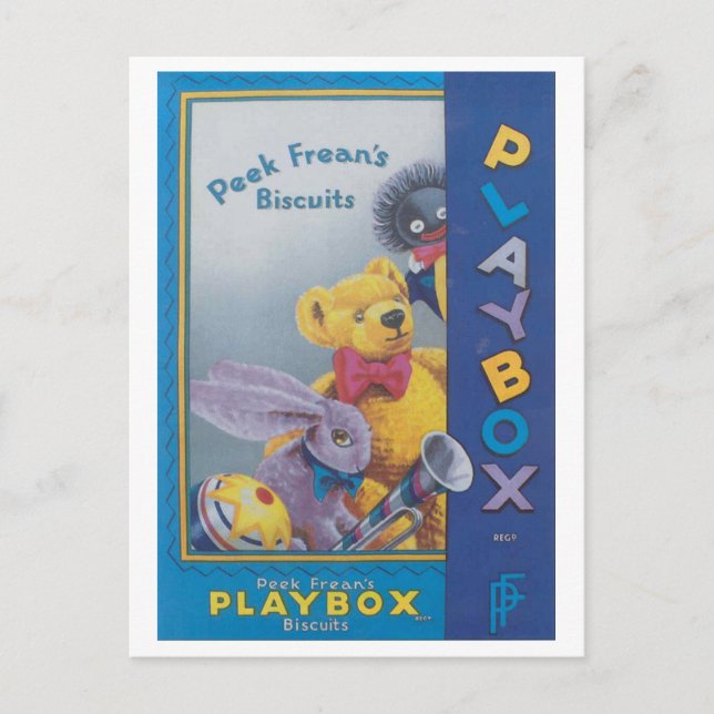 Peek Frean's Biscuits Playbox Ad Vykort (Framsida)