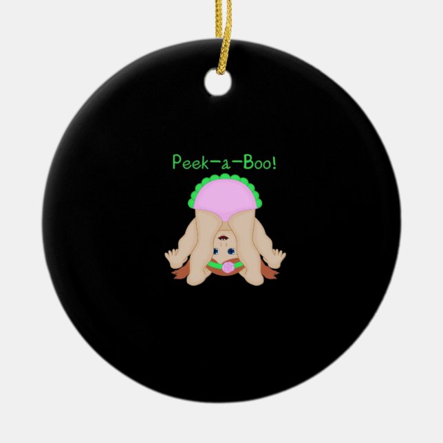 Peekabo for Halloween Julgransprydnad Keramik (Framsidan)