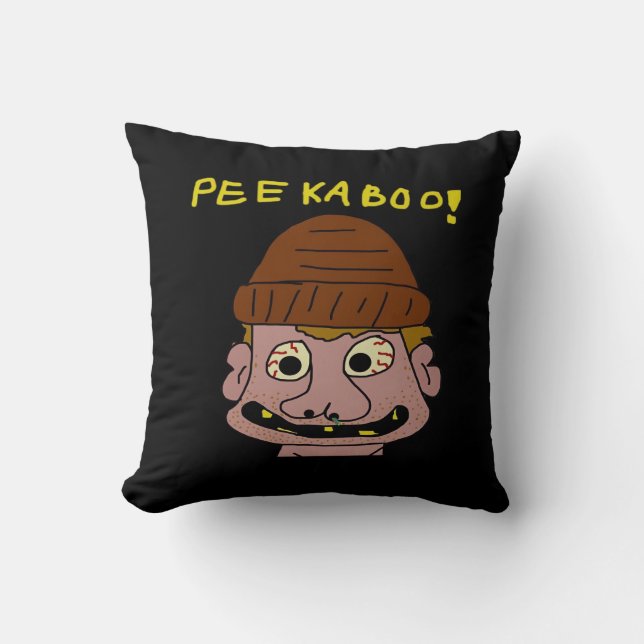 Peekabo Konstig Man Kudde (Framsida)