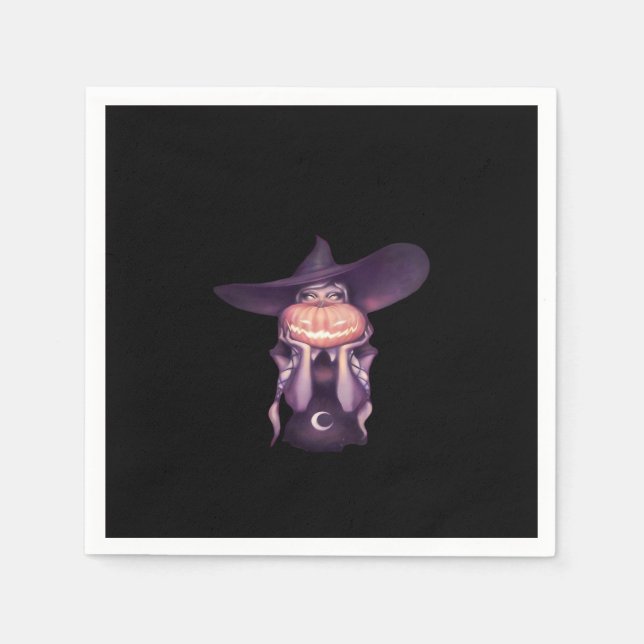 Peekabo Pumpkin Pappersservett (Framsidan)