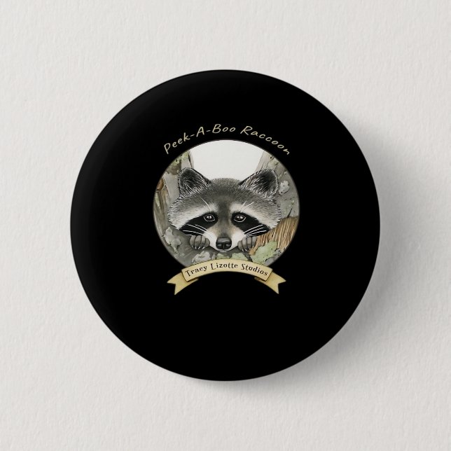 Peekabo Raccoon Knapp (Framsida)