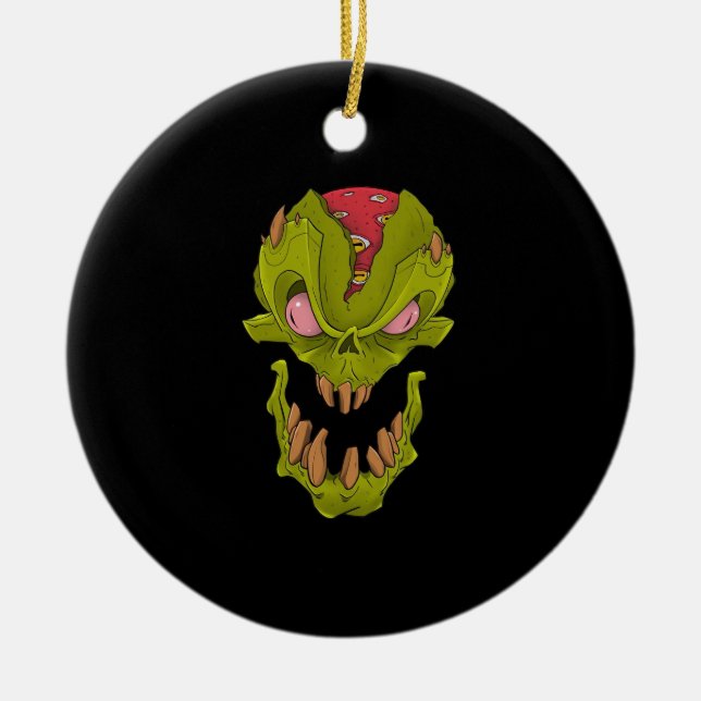 Peekabo Skull Julgransprydnad Keramik (Framsidan)