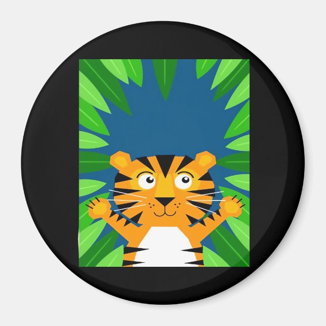 Peekabo Tiger Magnet (Framsidan)
