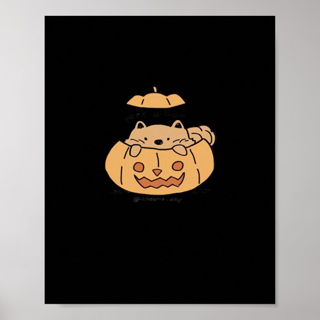 Peekaboo Autumn Vibes Poster (Framsidan)