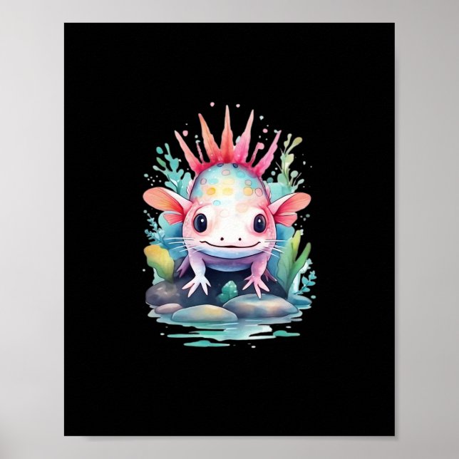 Peekaboo Axolotl Poster (Framsidan)