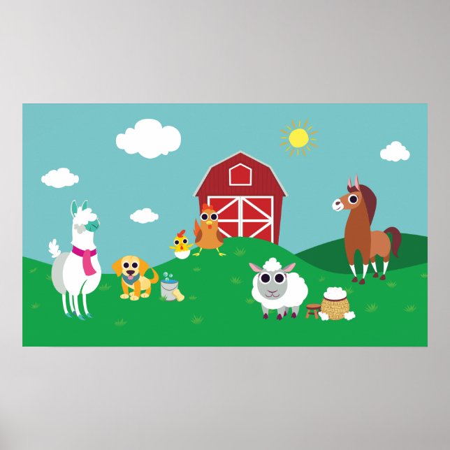 Peekaboo Barn Pasture Group 1 Poster (Framsidan)