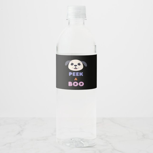 Peekaboo Basic-design Vattenflaskor Etikett (Framsida)