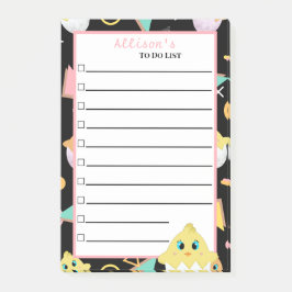 Peekaboo Black Baby Chick Notes Post-it Block