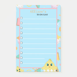 Peekaboo Blue Baby Chick Notes Post-it Block