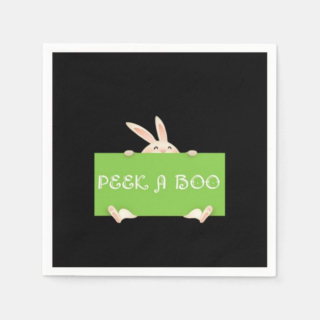 Peekaboo Bunny Pappersservett (Framsidan)