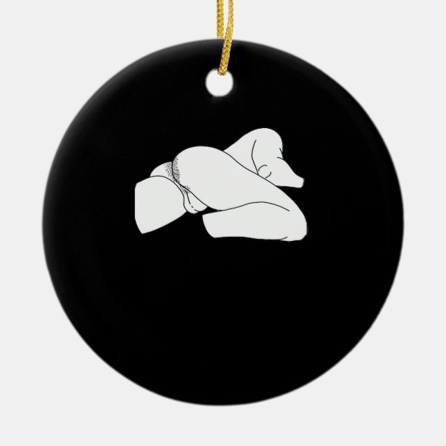 Peekaboo Classic Funny Julgransprydnad Keramik (Framsidan)