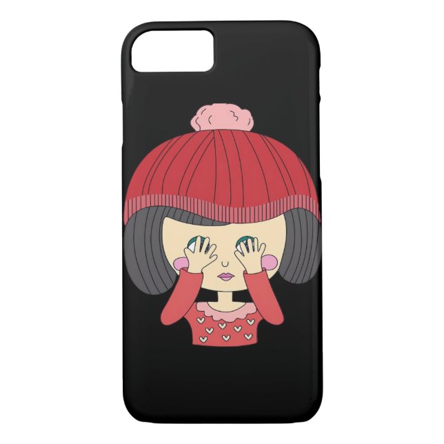 Peekaboo Girl Sloth Design Case-Mate iPhone Skal (Baksida)