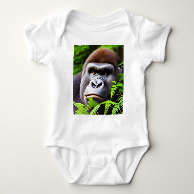 Peekaboo Gorilla, Baby Bosykosta T Shirt (Framsida)