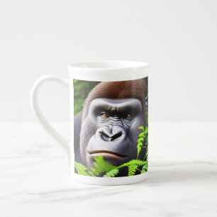 Peekaboo Gorilla, Bone China Kopp Benporslin Mugg