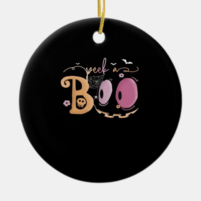 Peekaboo Halloween Essential Sloth Julgransprydnad Keramik (Framsidan)