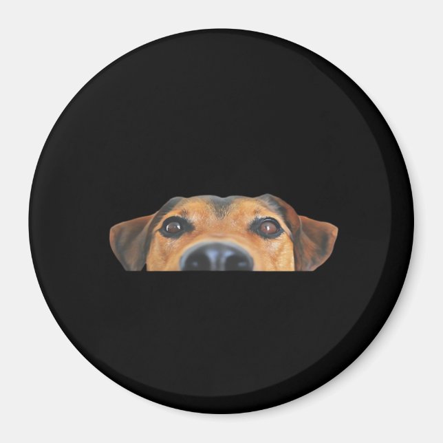 Peekaboo Hund Magnet (Framsidan)