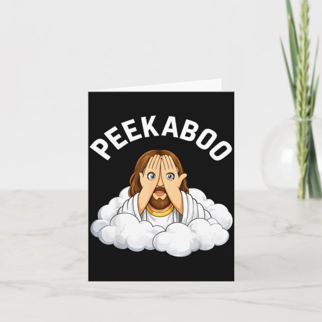 Peekaboo jesus  kort (Framsida)