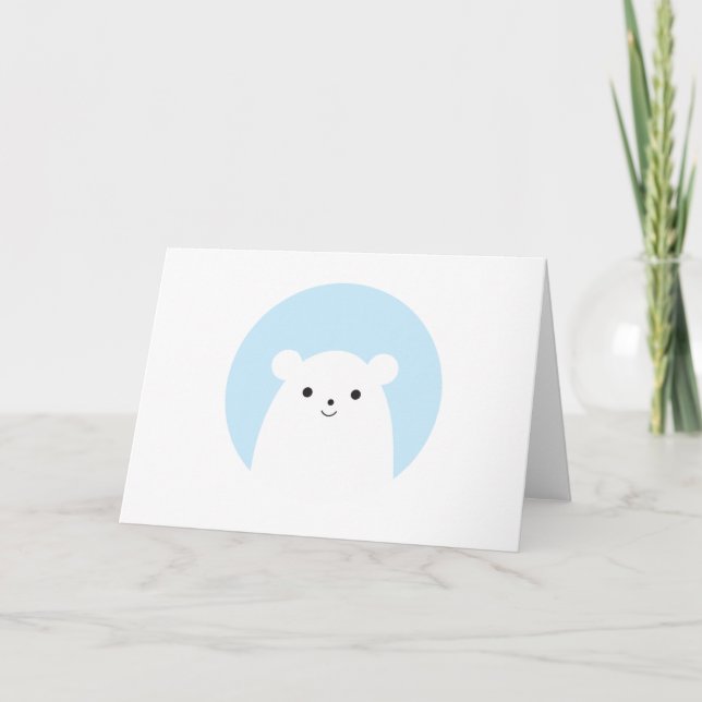 Peekaboo-Julhälsningar för Polar Bear Helgkort (Framsida)