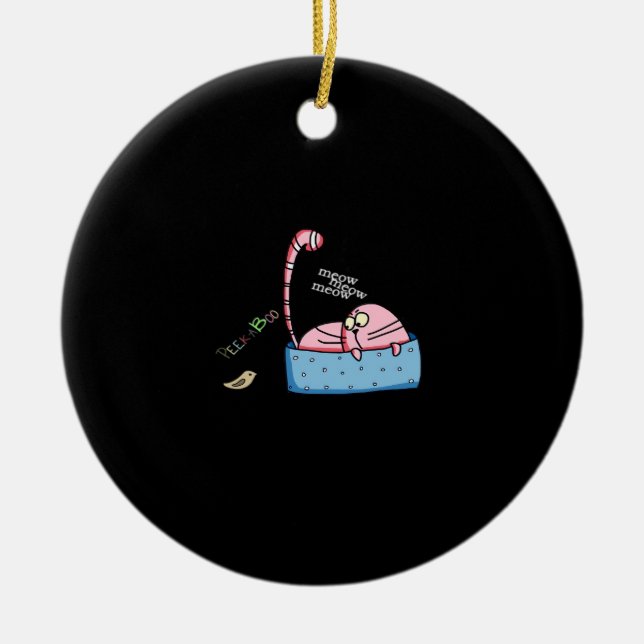 Peekaboo Klo Julgransprydnad Keramik (Framsidan)