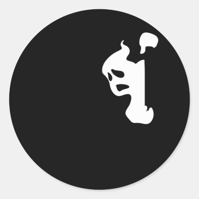 Peekaboo Lazy Sloth Runt Klistermärke (Framsida)