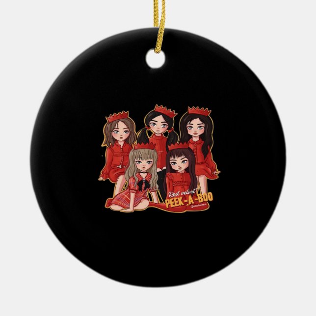 Peekaboo Mysigt höst Julgransprydnad Keramik (Framsidan)