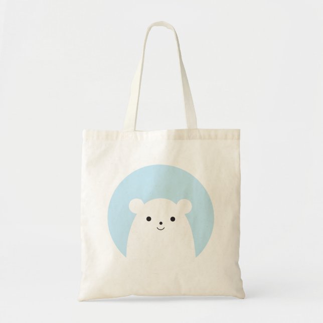 Peekaboo Polar Bear Tote Bag Tygkasse (Framsidan)