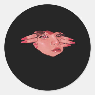 Peekaboo - Sloth Design Vibes Runt Klistermärke