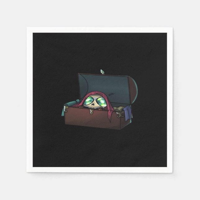 Peekaboo Sloth Halloween Pappersservett (Framsidan)