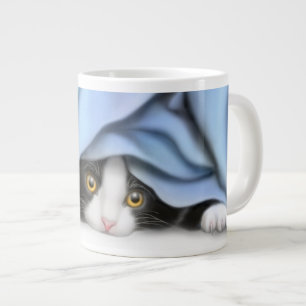Peekaboo Tuxedo Kitten Specialty Muggar Jumbo Mugg